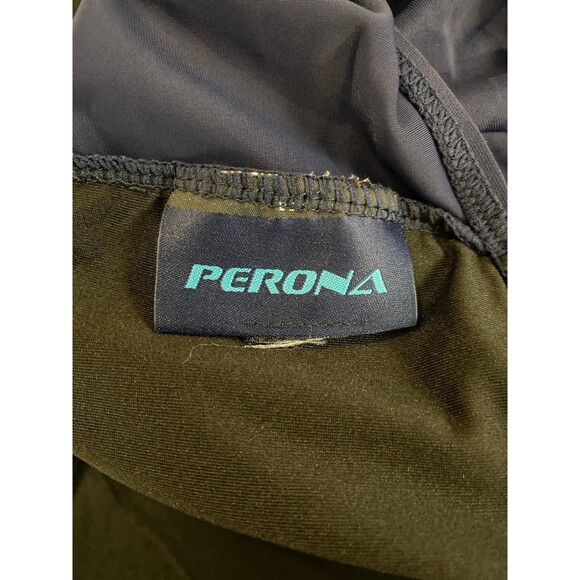 Perona One Piece Swimsuit Modest Plus Size 2X Navy Blue Flattering Long Skirt - Picture 5 of 11